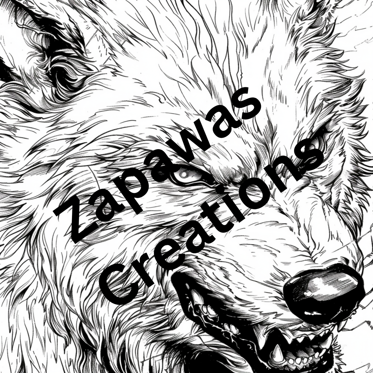 Werewolf Coloring Book | Digital Download | Fantasy Themed Coloring Book