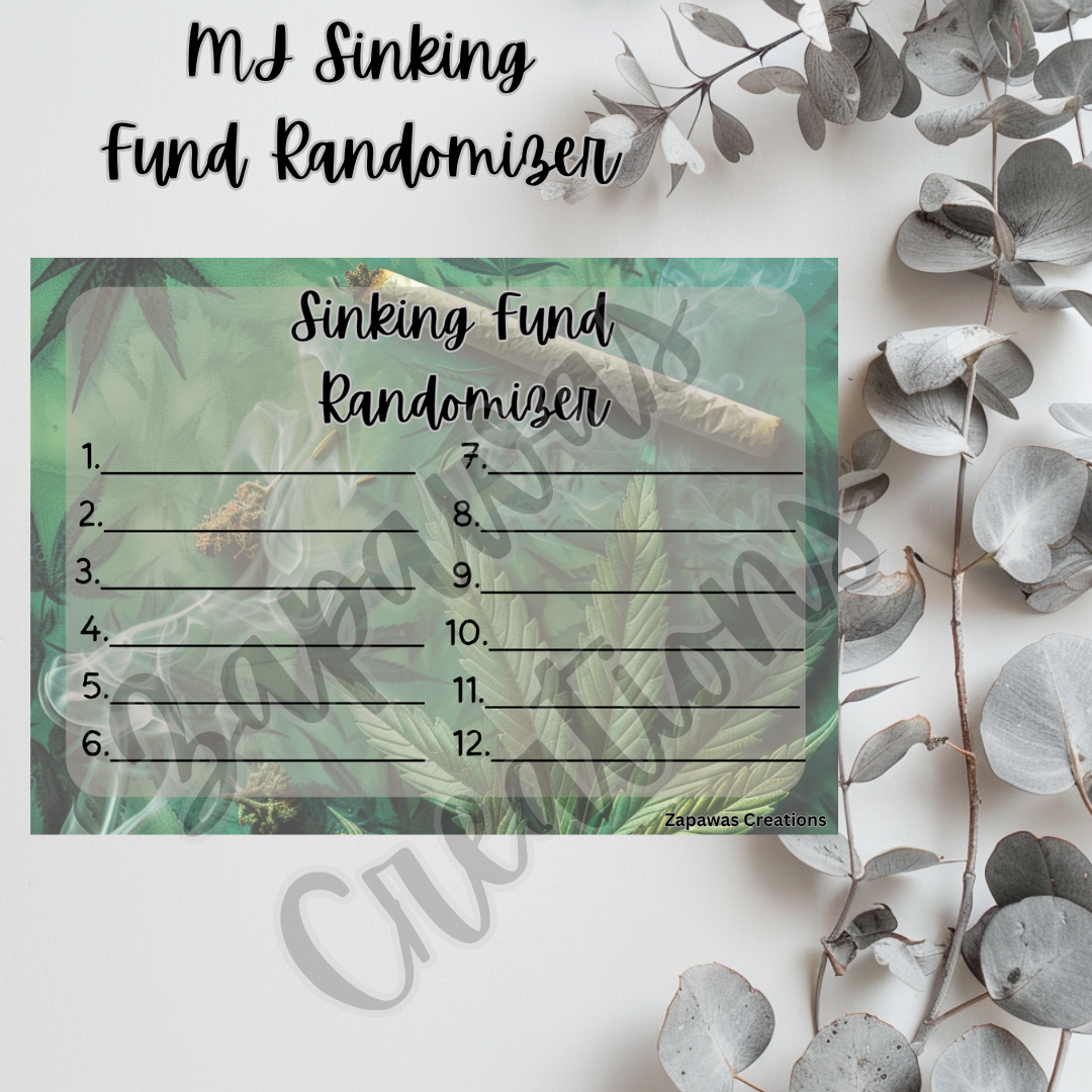 Sinking Fund Randomizer | MJ Themed | Digital Download | Cash Budgeting | Printable