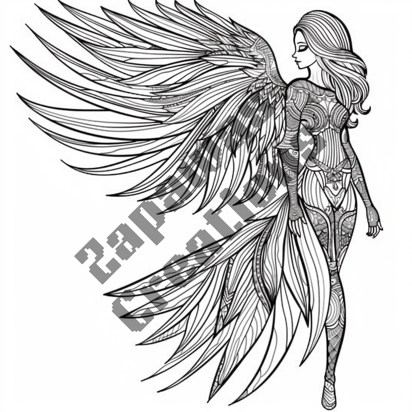 Fairy Coloring Book |  Digital Download | Fantasy Themed Coloring Book