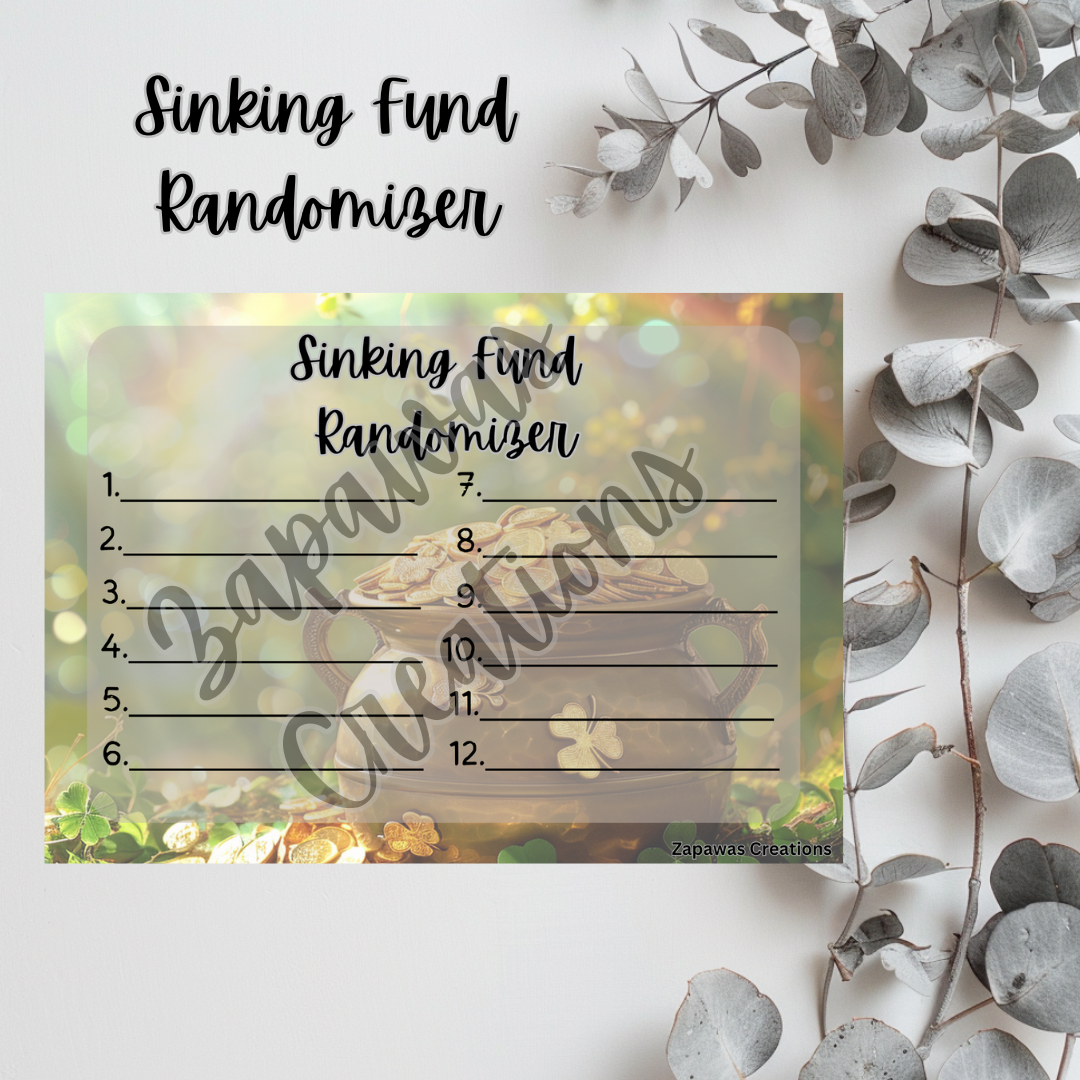 Sinking Fund Randomizer | St. Patrick's Day Themed  | Digital Download | Cash Budgeting | Printable