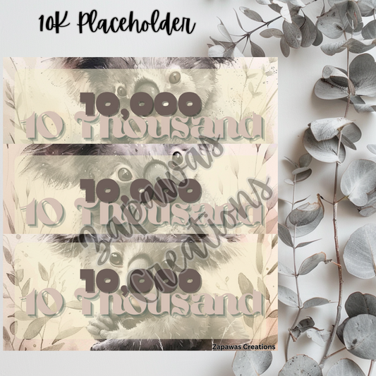 Money Placeholder | Koala Theme Digital Download | 10,000 Slips | Set of 3