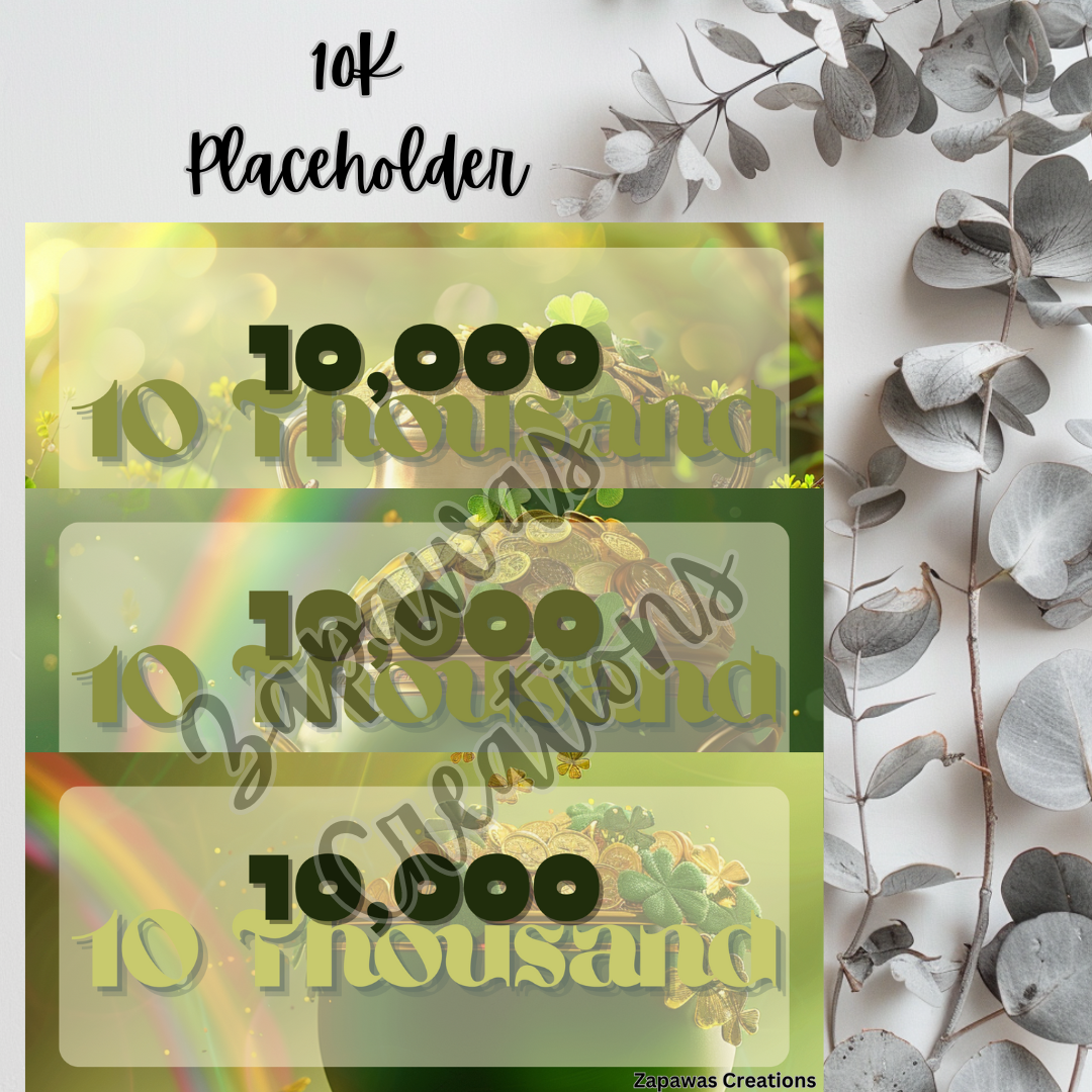 Money Placeholder | St Patrick's Day Theme Digital Download | 10,000 Slips | Set of 3