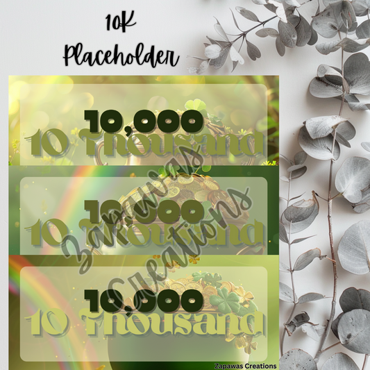 Money Placeholder | St Patrick's Day Theme Digital Download | 10,000 Slips | Set of 3