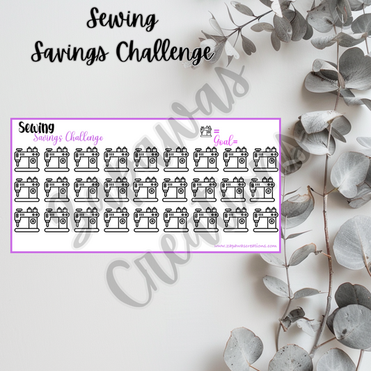 Sewing Savings Challenge | Digital Download | Cash Budgeting | PDF