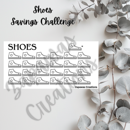 Shoes Savings Challenge | Digital Download | Cash Budgeting | PDF