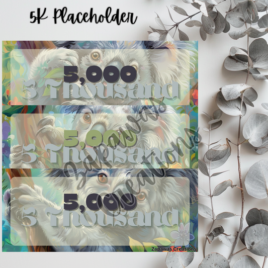 Money Placeholder | Koala Theme Digital Download | 5k Slips | Set of 3