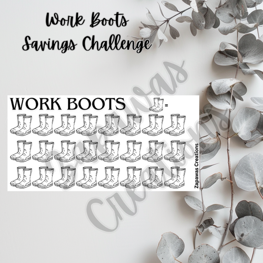 Workboots Savings Challenge | Digital Download | Cash Budgeting | PDF