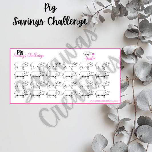 Pig Savings Challenge | Digital Download | Cash Budgeting | PDF