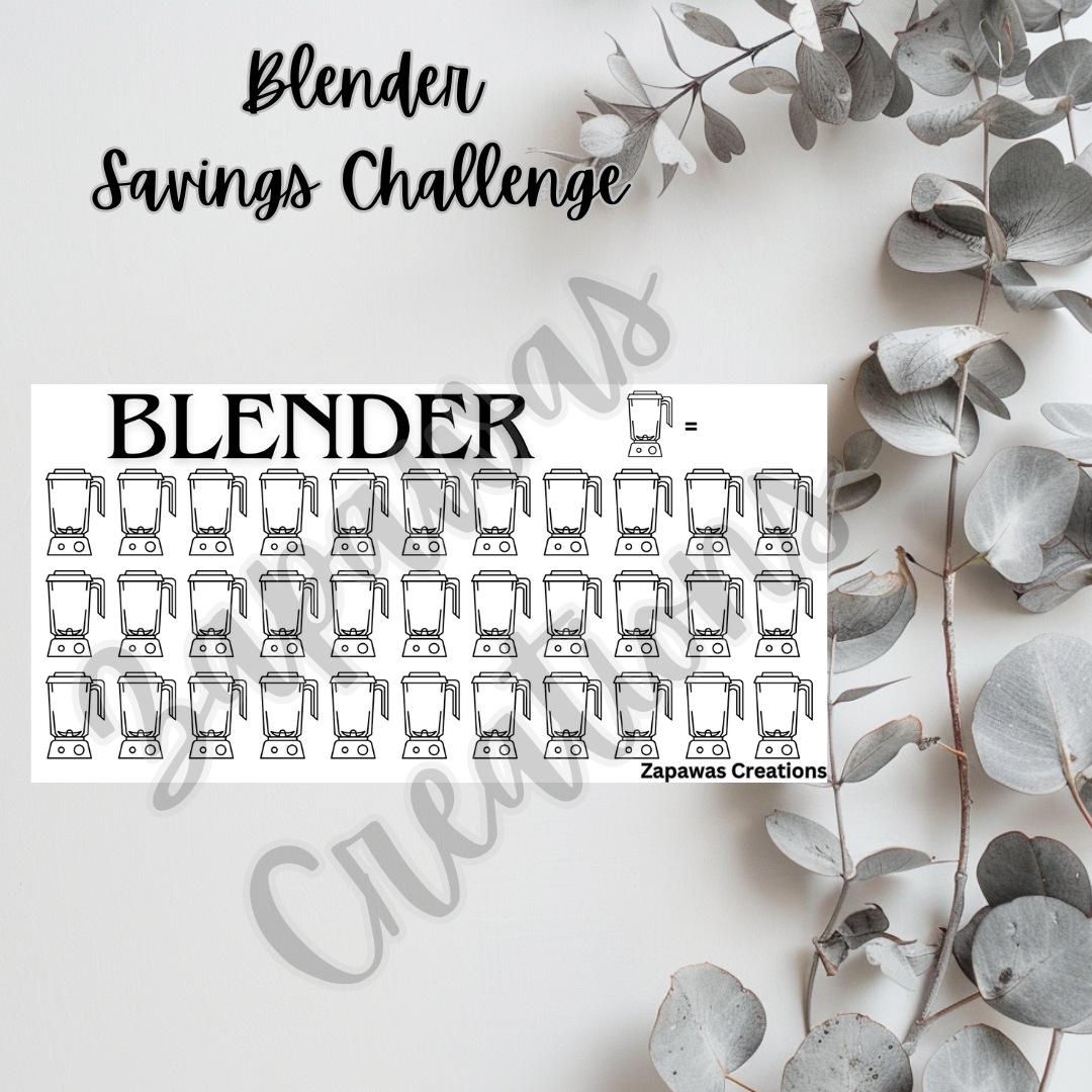 Blender Savings Challenge | Digital Download | Cash Budgeting | PDF