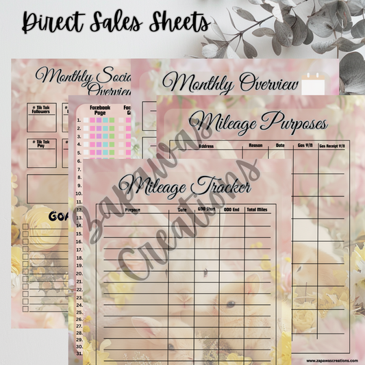 Direct Sales PDF Bundle | Easter Theme | Digital Download | Tracker | Printable