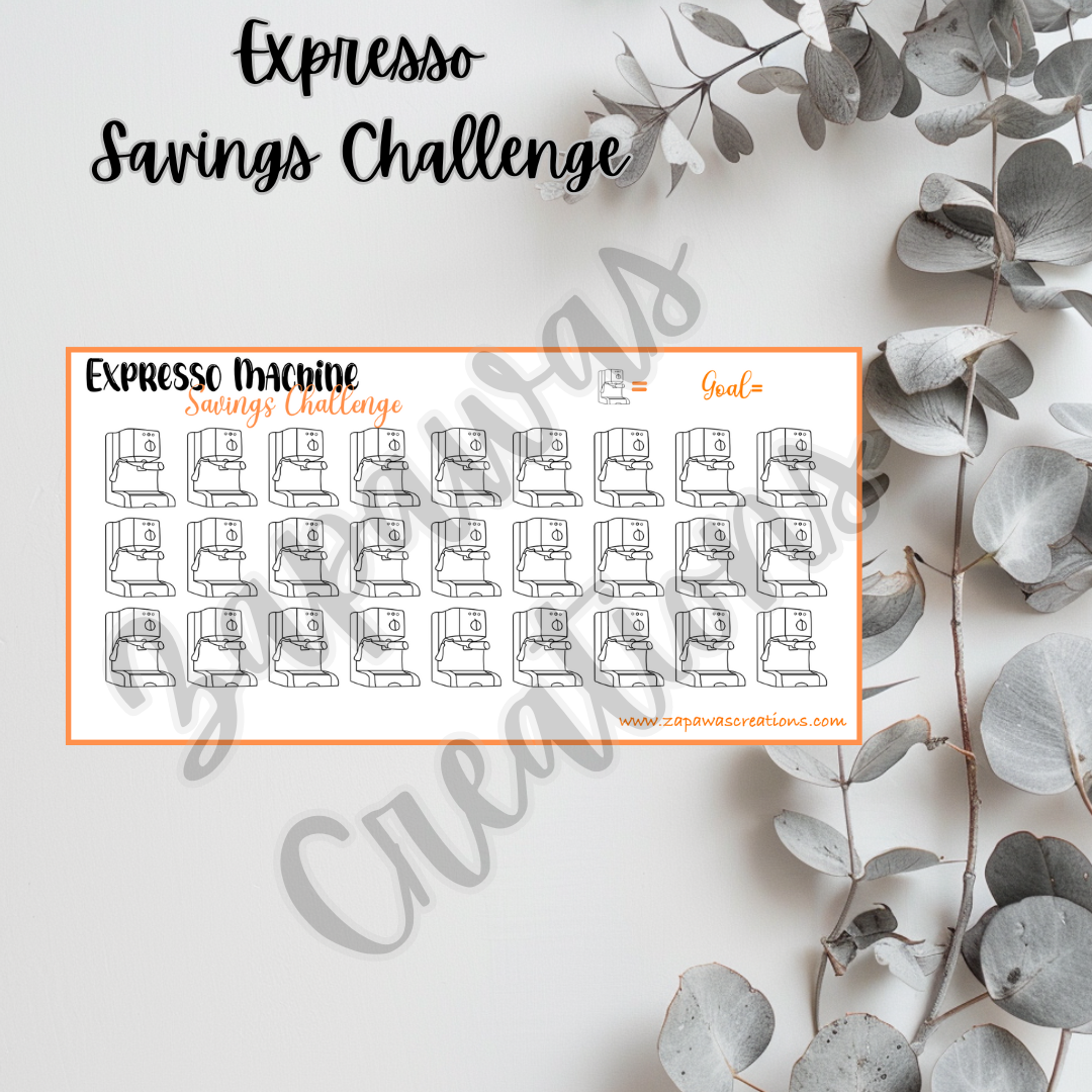 Expresso Savings Challenge | Digital Download | Cash Budgeting | PDF