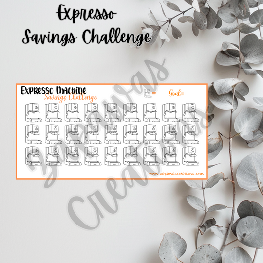 Expresso Savings Challenge | Digital Download | Cash Budgeting | PDF