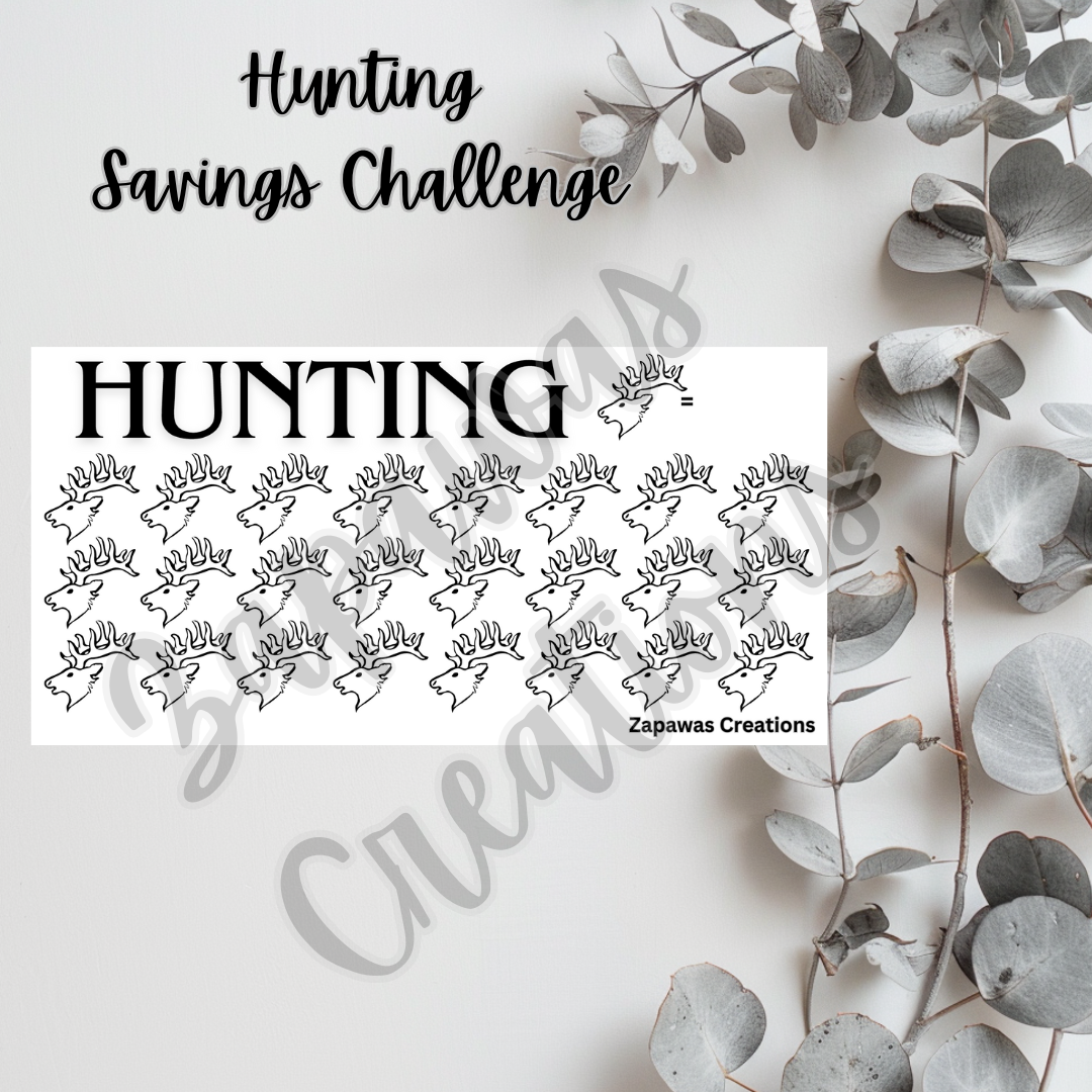 Hunting Savings Challenge | Digital Download | Cash Budgeting | PDF