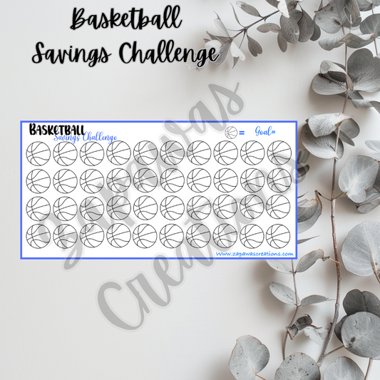 Basketball Savings Challenge | Digital Download | Cash Budgeting | PDF