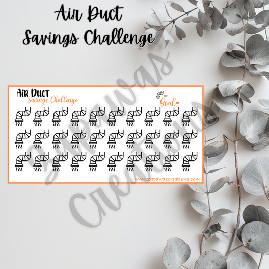 Air Duct Savings Challenge | Digital Download | Cash Budgeting | PDF