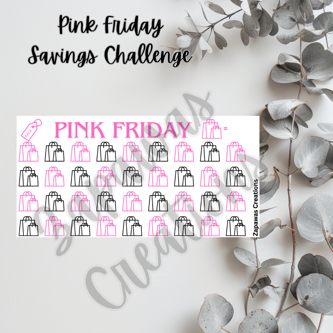 Pink Friday Savings Challenge | Digital Download | Cash Budgeting | PDF