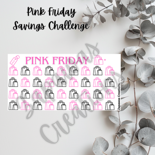 Pink Friday Savings Challenge | Digital Download | Cash Budgeting | PDF