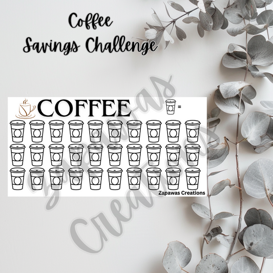 Coffee Savings Challenge | Digital Download | Cash Budgeting | PDF