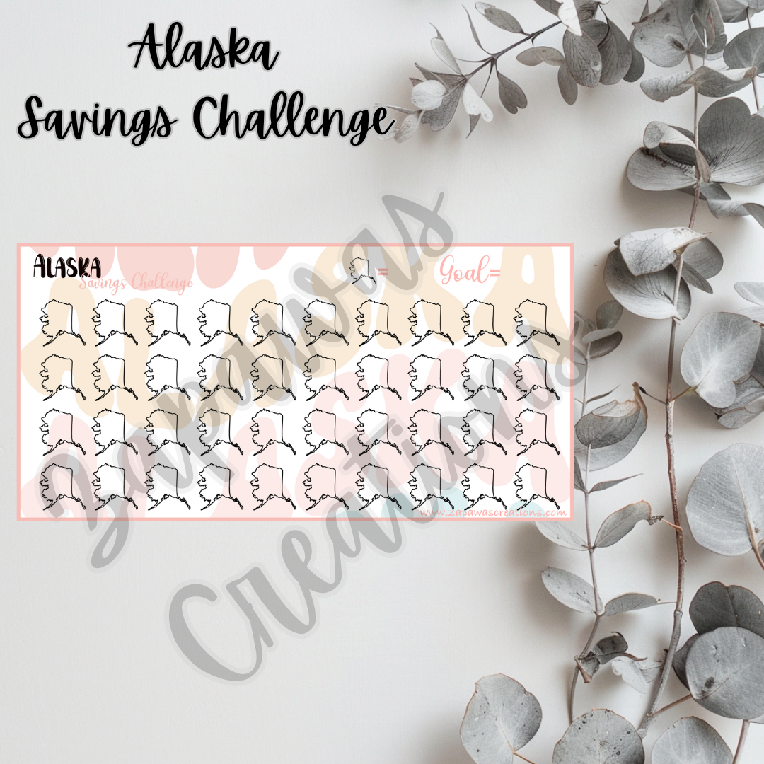 Alaska Savings Challenge | Digital Download | Cash Budgeting | PDF