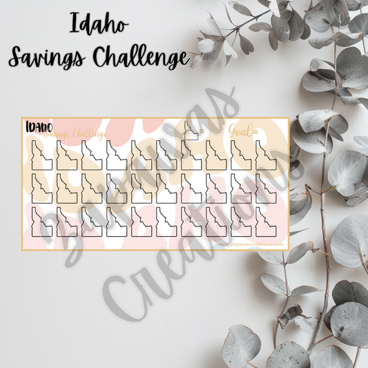 Idaho Savings Challenge | Digital Download | Cash Budgeting | PDF