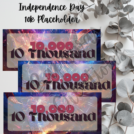 Independence Day Money Placeholder |  Digital Download | 10,000 Slips | Set of 3