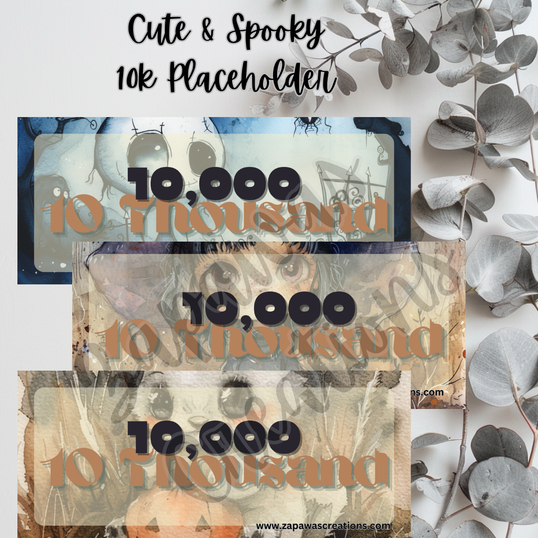 Cute & Spooky Money Placeholder |  Digital Download | 10,000 Slips | Set of 3