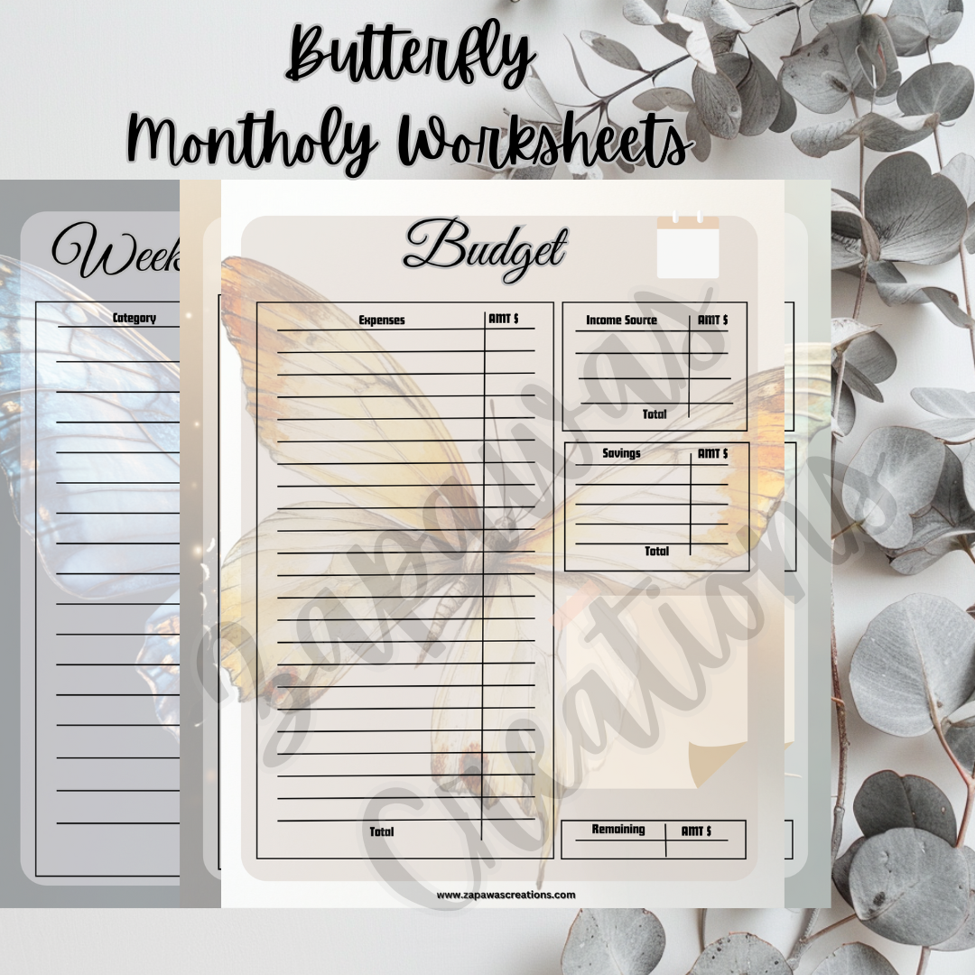 Butterfly Complete Budget Bundle | Digital Download | Cash Budget Bundle