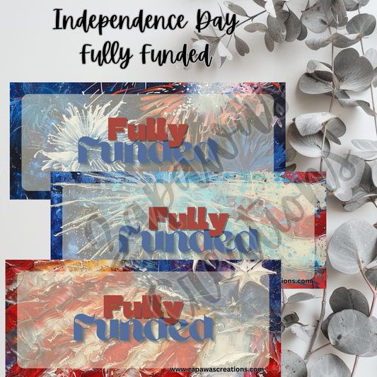 Independence Day Money Placeholder | Digital Download | Fully Funded Slips | Set of 3