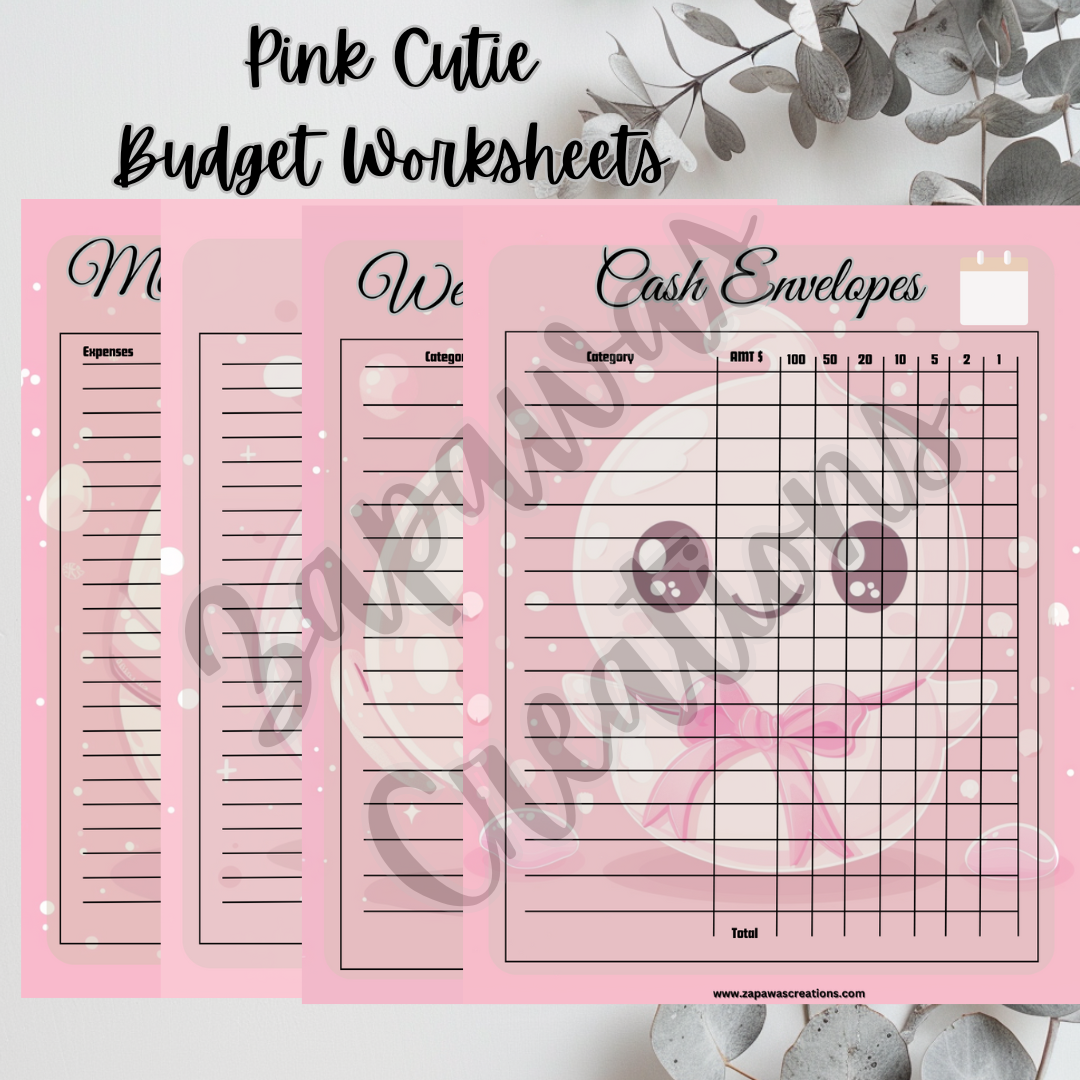 Pink Cutie Complete Budget Bundle | Digital Download | Cash Budget Bundle