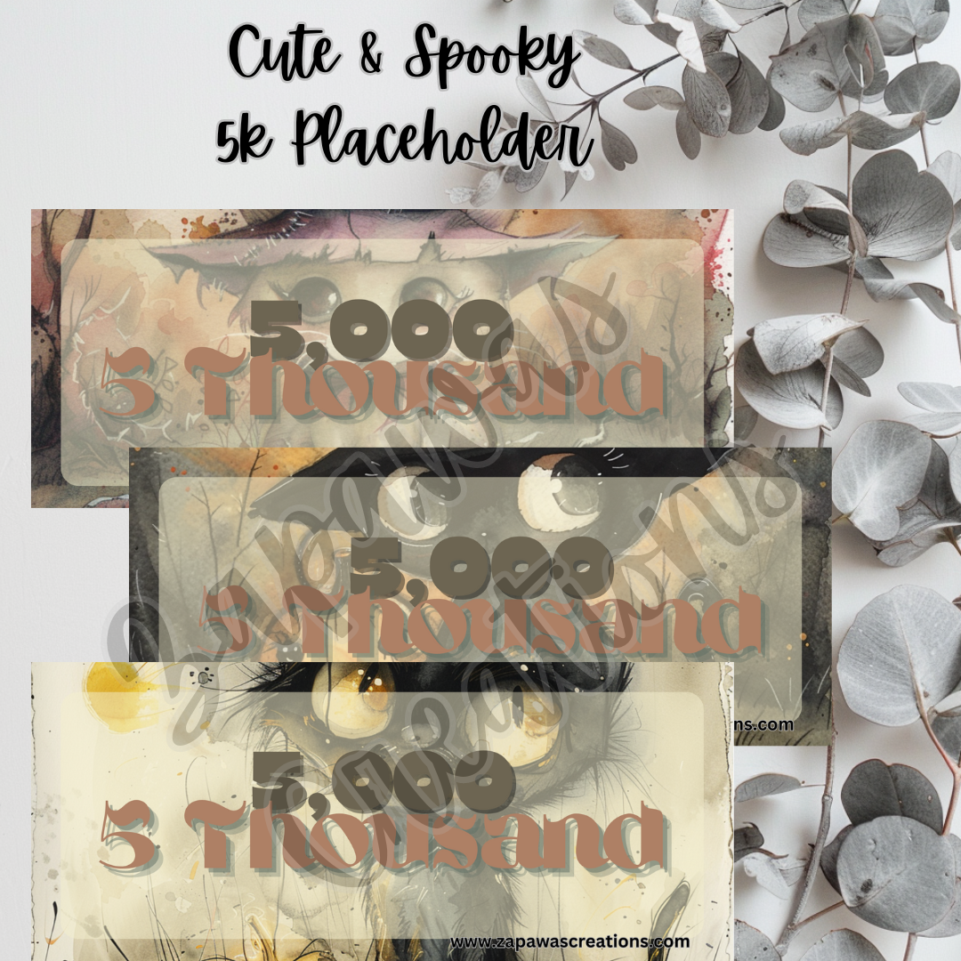 Cute & Spooky Money Placeholder | Digital Download | 5k Slips | Set of 3