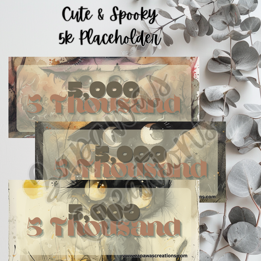 Cute & Spooky Money Placeholder | Digital Download | 5k Slips | Set of 3