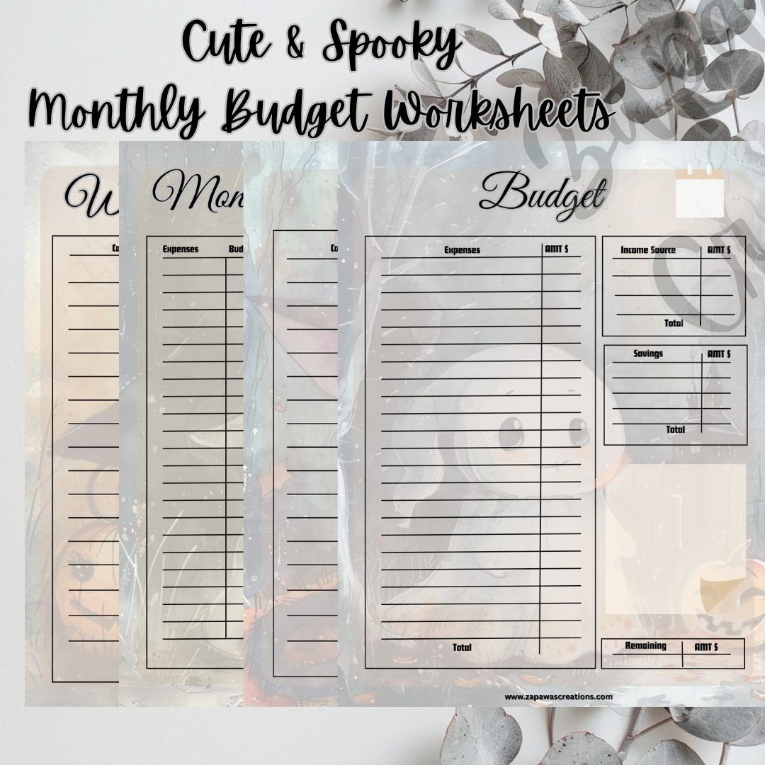 Cute & Spooky Complete Budget Bundle | Digital Download | Cash Budget Bundle