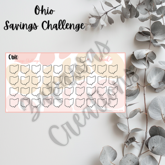 Ohio Savings Challenge | Digital Download | Cash Budgeting | PDF