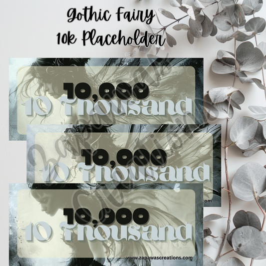 Gothic Fairy Money Placeholder |  Digital Download | 10,000 Slips | Set of 3