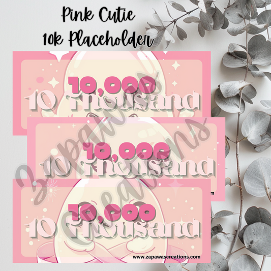 Pink Cutie Money Placeholder |  Digital Download | 10,000 Slips | Set of 3