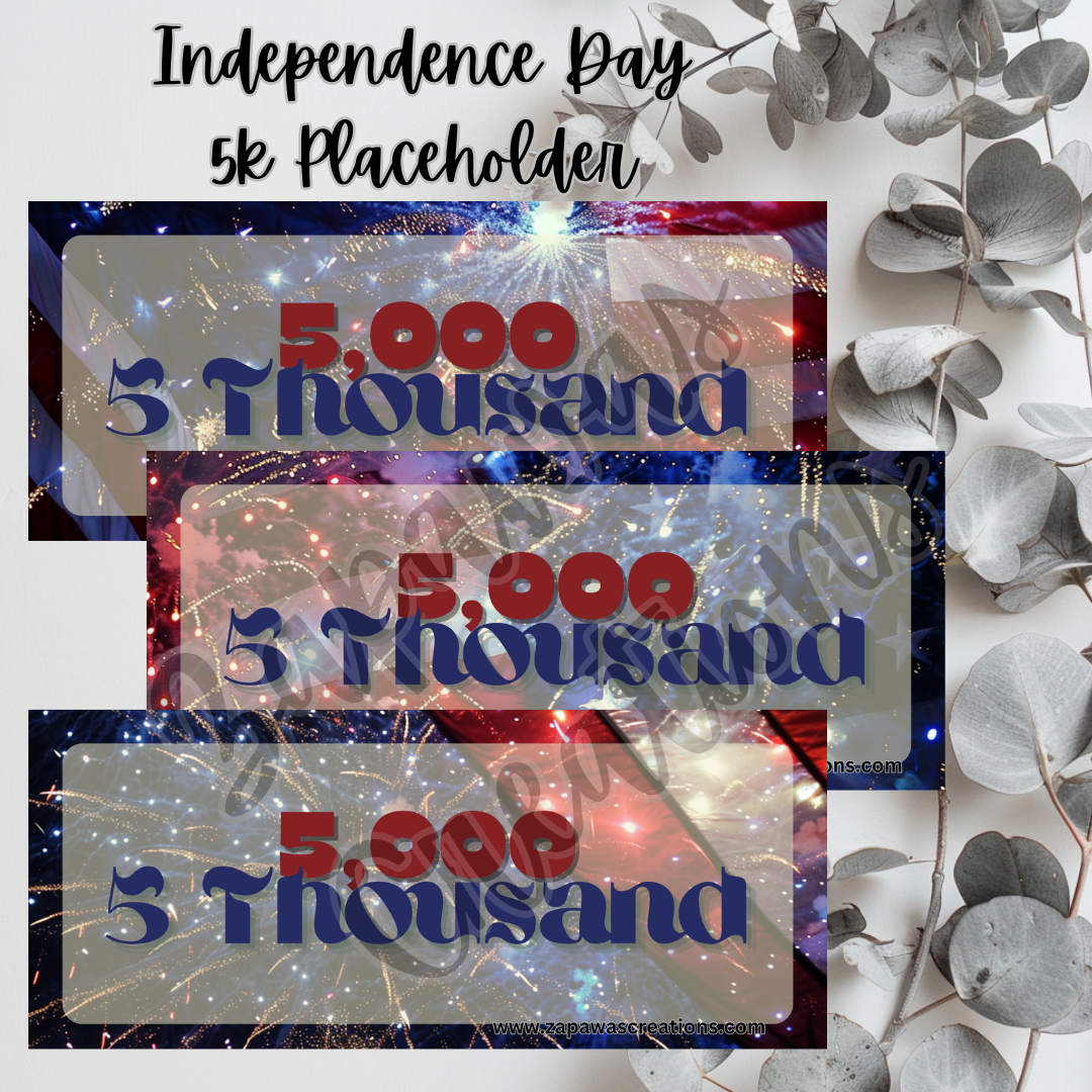 Independence Day Money Placeholder | Digital Download | 5k Slips | Set of 3