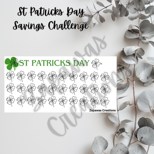 St Patricks Day Savings Challenge | Digital Download | Cash Budgeting | PDF