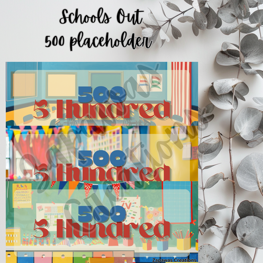 Schools Out Money Placeholder | Digital Download | 500 Slips | Set of 3