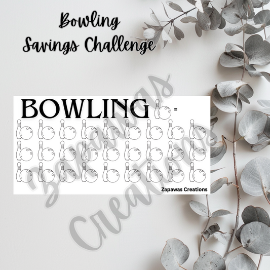 Bowling Savings Challenge | Digital Download | Cash Budgeting | PDF