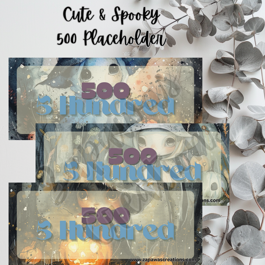 Cute & Spooky Money Placeholder | Digital Download | 500 Slips | Set of 3