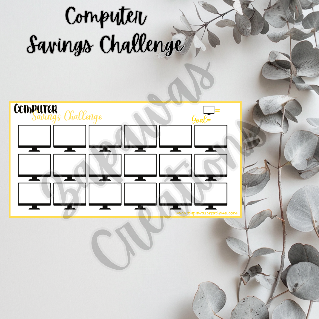 Computer Savings Challenge | Digital Download | Cash Budgeting | PDF