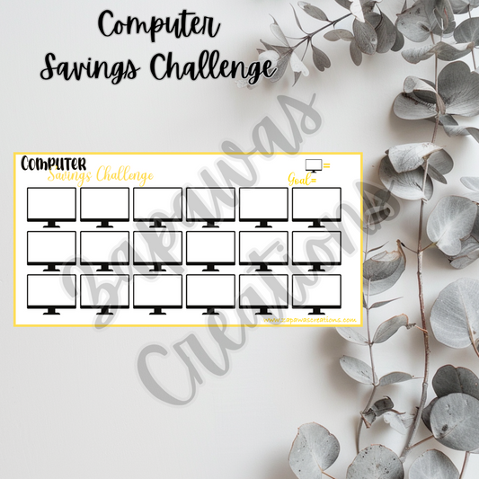 Computer Savings Challenge | Digital Download | Cash Budgeting | PDF