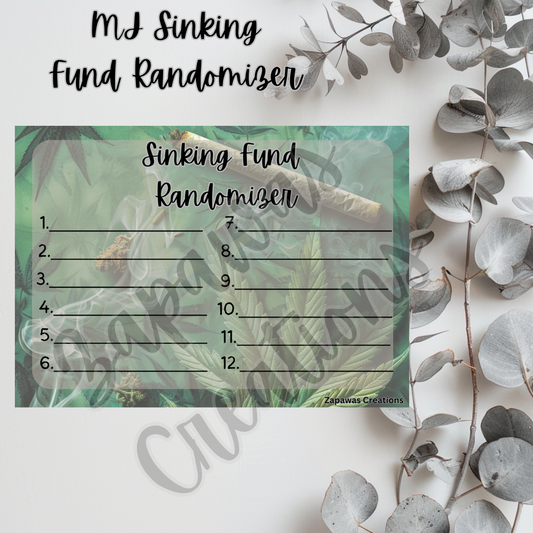 Sinking Fund Randomizer | MJ Themed  | Digital Download | Cash Budgeting | Printable