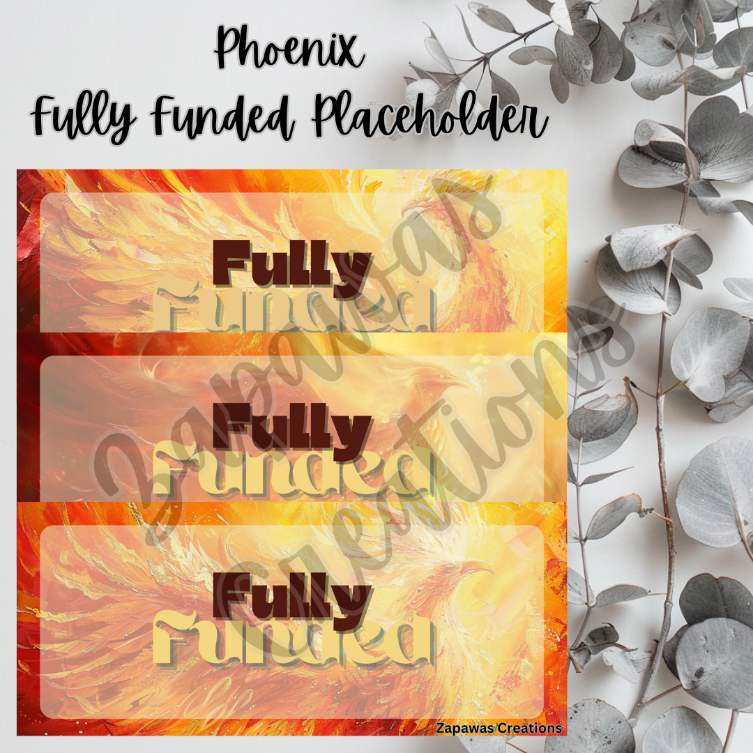 Phoenix Money Placeholder | Digital Download | Fully Funded Slips | Set of 3