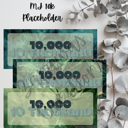 Money Placeholder | MJ Theme Digital Download | 10,000 Slips | Set of 3