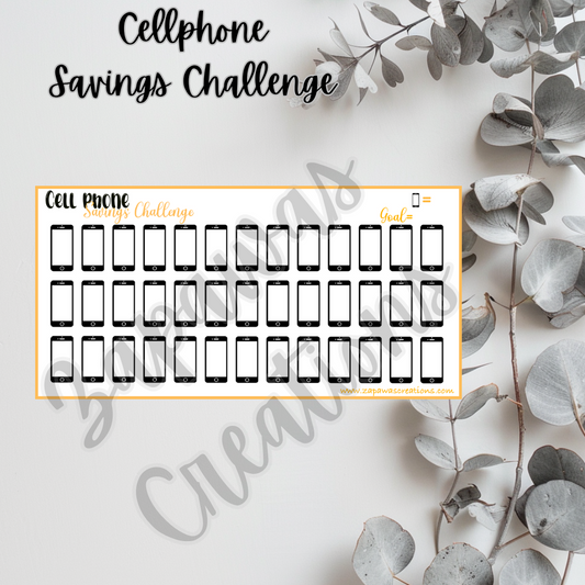 Cellphone Savings Challenge | Digital Download | Cash Budgeting | PDF