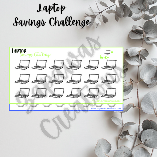 Laptop Savings Challenge | Digital Download | Cash Budgeting | PDF