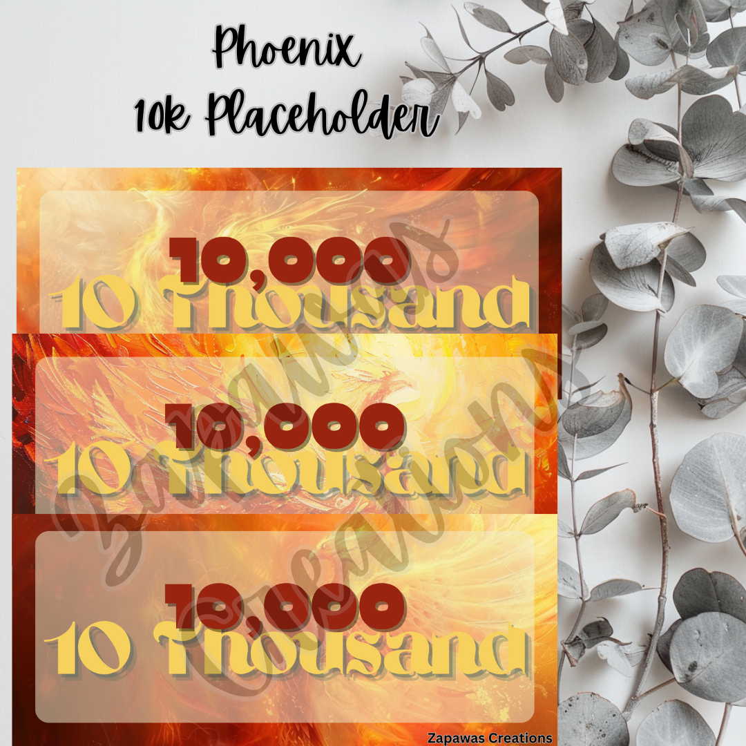 Phoenix Money Placeholder |  Digital Download | 10,000 Slips | Set of 3