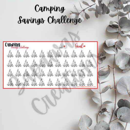 Camping Savings Challenge | Digital Download | Cash Budgeting | PDF