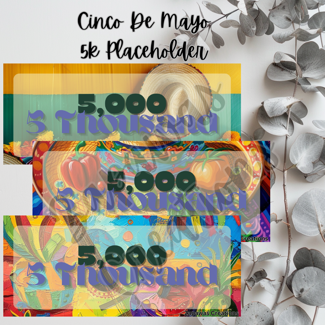 Money Placeholder | Cinco De Mayo Theme Digital Download | 5k Slips | Set of 3